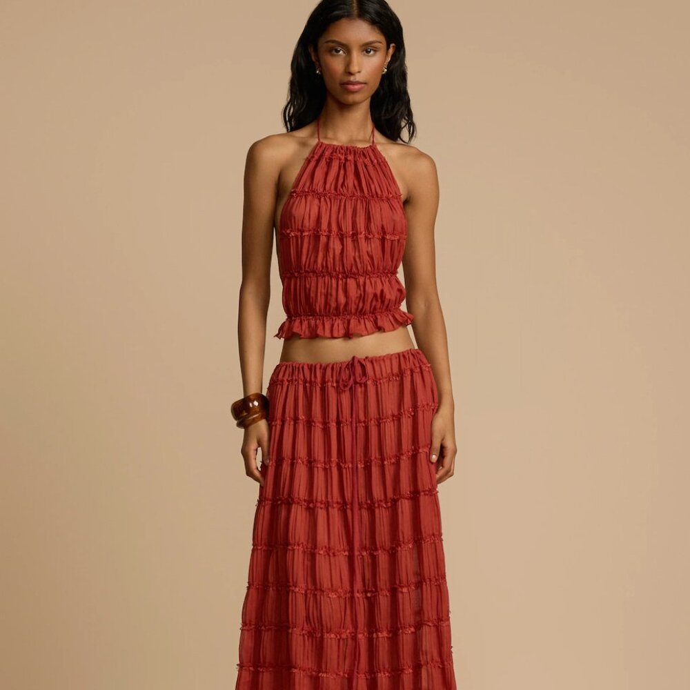 NWOT Arcina Ori JULIETTE HALTER RED